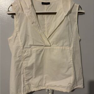White Sleeveless Blouse